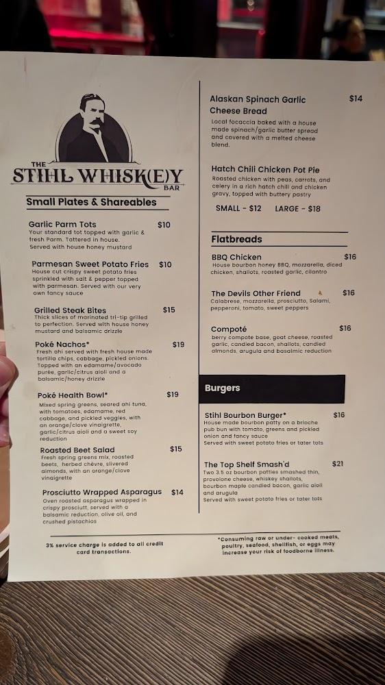 The Stihl Whiskey Bar Menu image 2